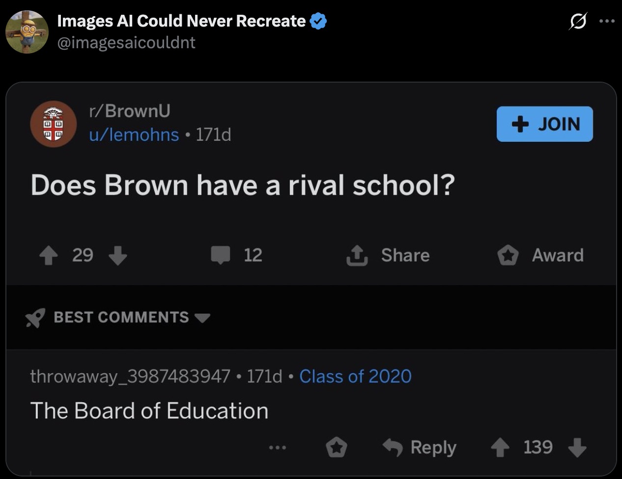 They rival all schools